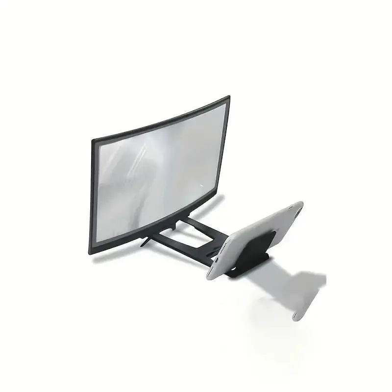Curved Screen Mobile Phone Screen Amplifier, Portable Desktop HD Video Magnifier, Lazy Phone Stand, Screen Magnifier Holder, Phone Accessories for Home Office