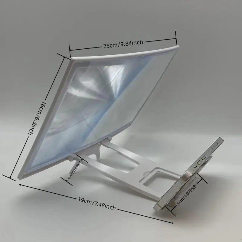 Curved Screen Mobile Phone Screen Amplifier, Portable Desktop HD Video Magnifier, Lazy Phone Stand, Screen Magnifier Holder, Phone Accessories for Home Office