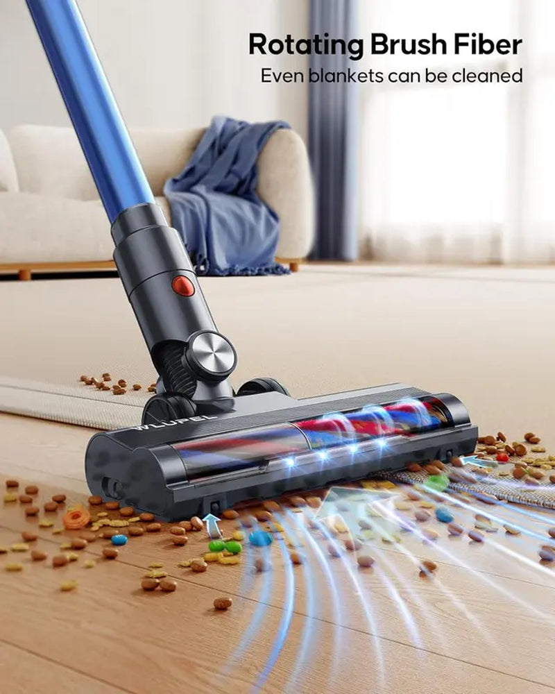 WLUPEL Hero 9E Cordless Vacuum Cleaner, 30KPA 400W Powerful Stick Vacuum with 45Mins Detachable Battery, 70000RMP Lightweight Handheld Vacuum with Adjustable Suction Modes for Hard Floor/Carpet/Pet Hair/Car