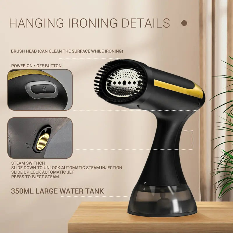 Mini Horizontal Vertical Travel Iron, Small Steam Iron 100-240V 300Ml for Business (US Plug)